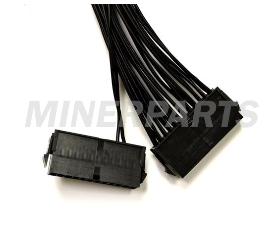 24 Pin Dual Power Supply Adapter Cable For PC ATX Motherboard Add 